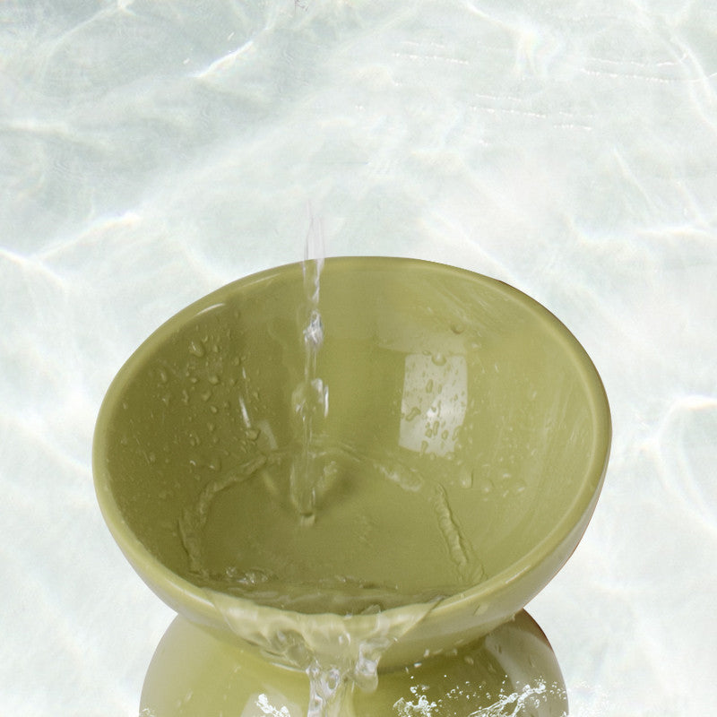 Ceramic Bowl For Cats To Protect The Cervical Spine With Slanted Mouth