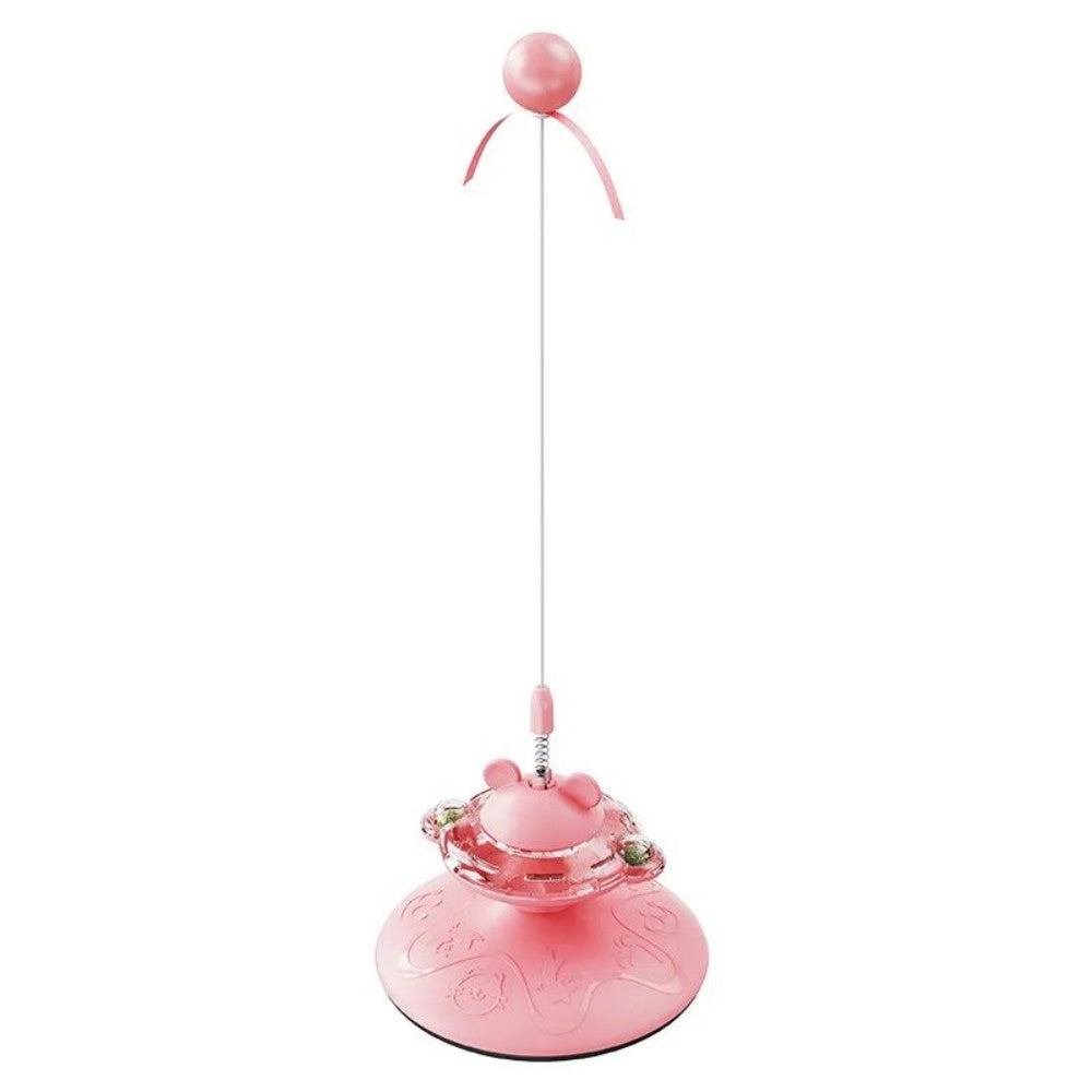Cute Cat Fur Ball Cute Cat Teaser Wand Pet Products Spring Toy Cat Interactive Toys With Suction Cup Scratcher Toy Cat Supplies