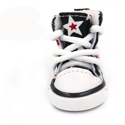 A Pair Of Soft Small Dog Four Season Canvas Shoes