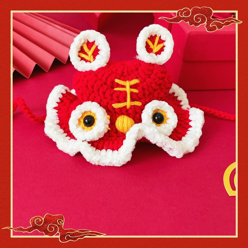 New Year Festive Clothes For Pet Cats And Dogs Tiger Head Hats