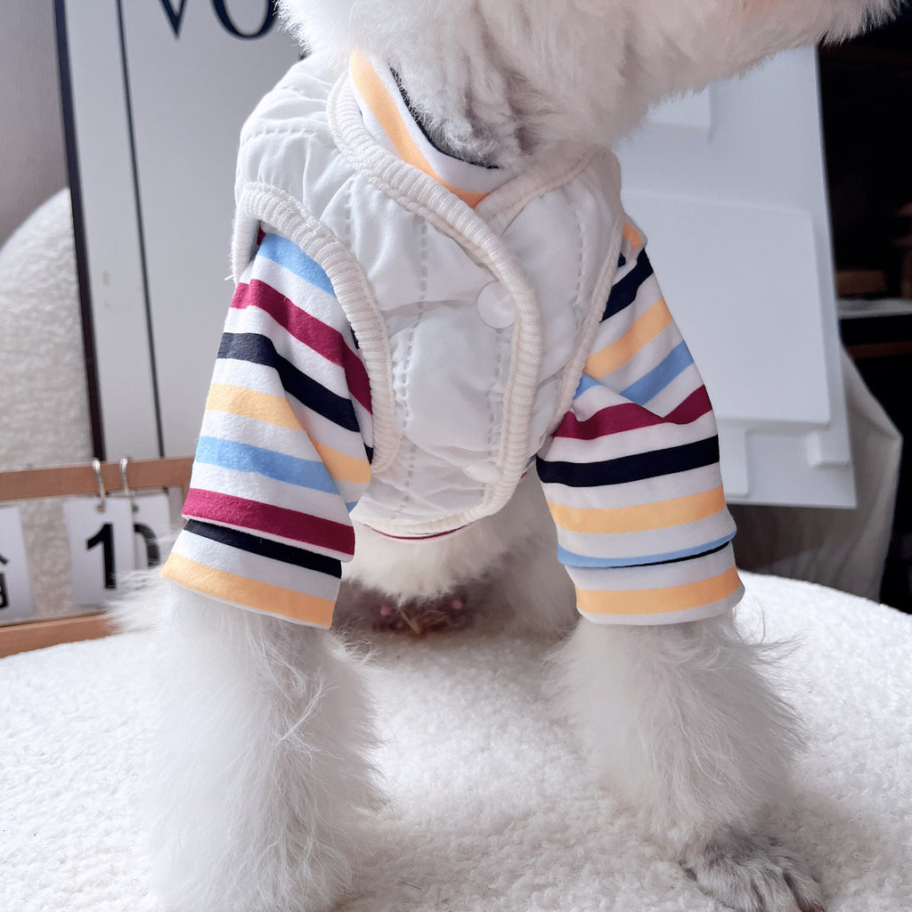 AutumnWinter Warm Dog Vest Two-Piece Set
