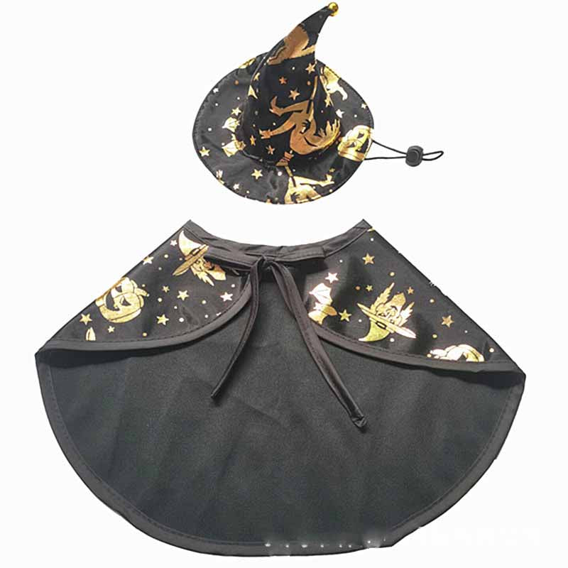 Pet Halloween Printed Wizard Cloak Set