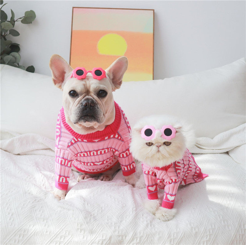 Pet Clothes Autumn And Winter Clothes Puppy Dog Alphabet Sweater Teddy Law