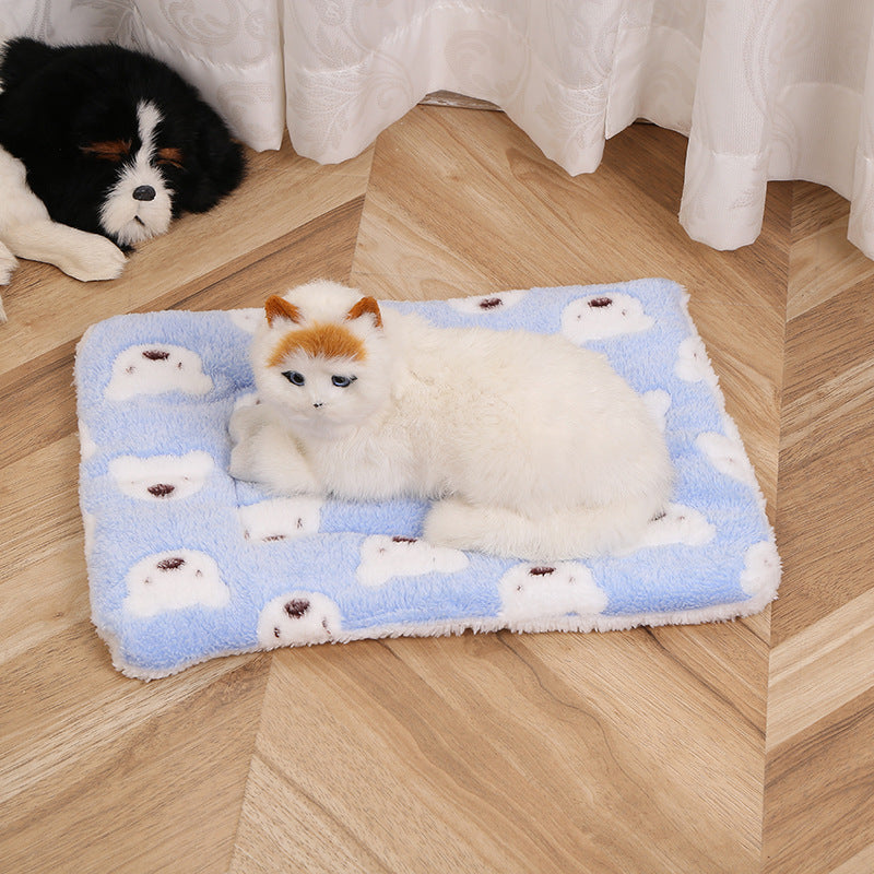 Pet Mat Warm Blanket Cartoon Double-sided Kennel