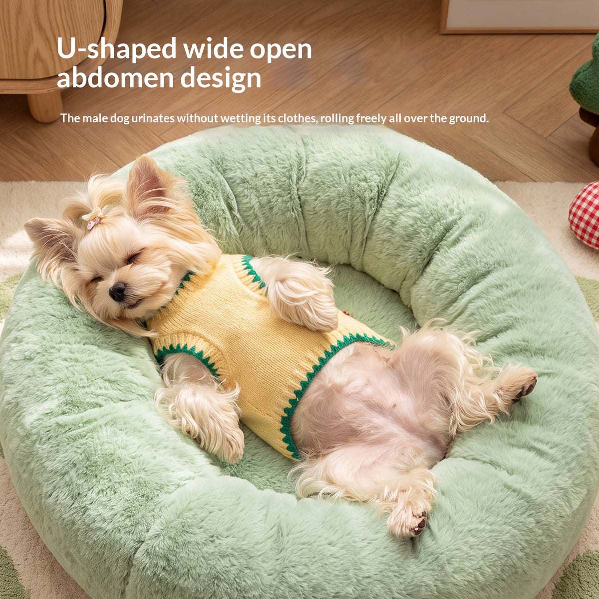 Cherry-embroidered Polar-fleece Dog Romper Sweater Pet Apparel