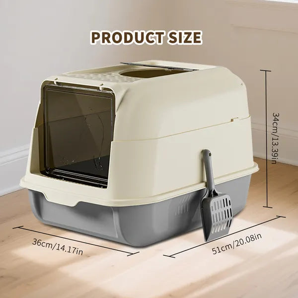 Double Door Cat Litter Box, Allowing Cats To Enter The Bathroom More Smoothly And Reducing Crowding