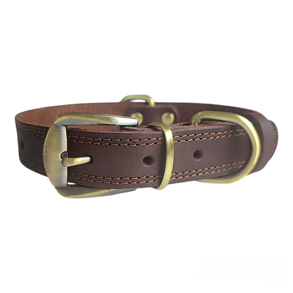 Pet Genuine Leather Collar Full Grain Bandana Collar