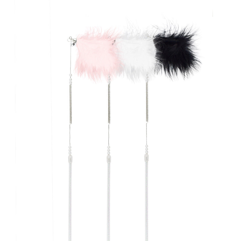 Spring Steel Wire Feather Funny Cat Stick Toy