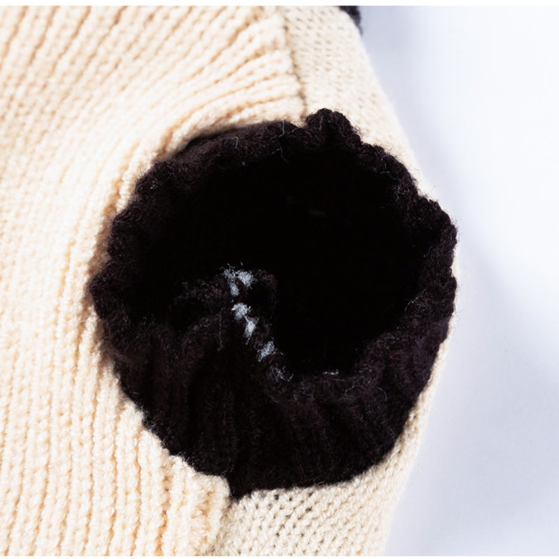 Warm Small Dog Sweater, Soft & Breathable Pet Knit Cardigan With Monster Pattern For Small Medium Dogs Boy Girl Puppy Cat, Fall Winter Dog Clothes For