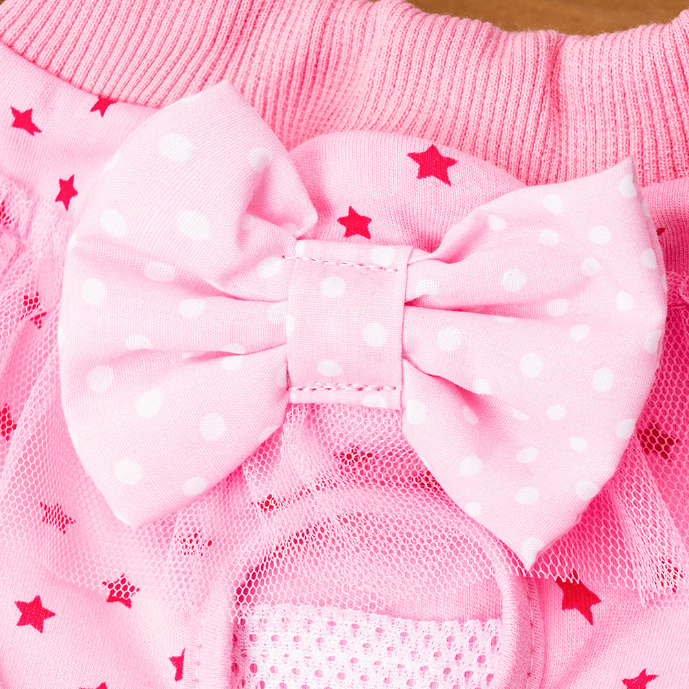 Female Canine Menstrual Panties Menstrual Safety Pants Princess Bowknot