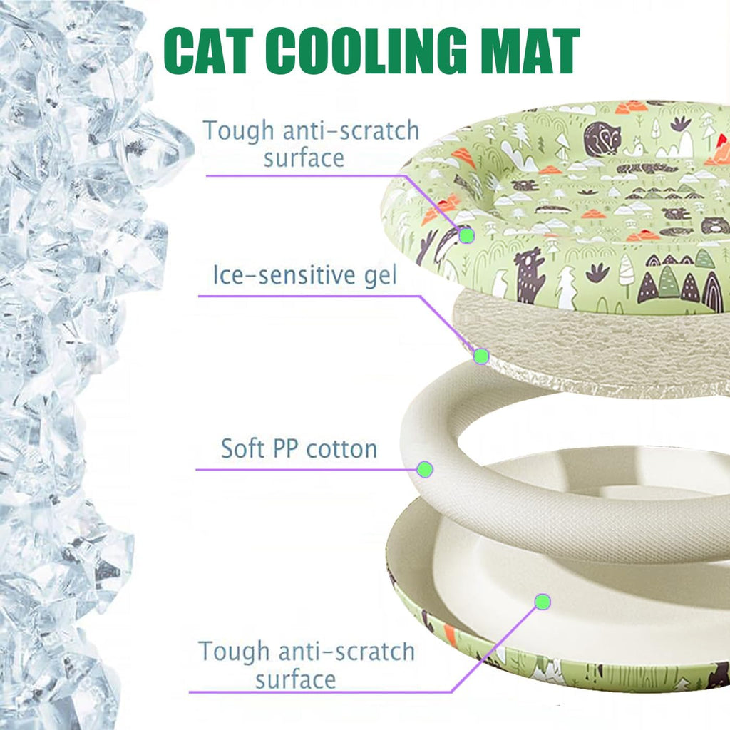 Cat Dog Pet Cooling Mat Cushion Pad Bed Summer Cool Down Comfortable Soft For Pets And Adults