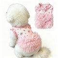 Dog Dresses For Small Dogs Girl,Floral Dog Tutu Dress,Pet Clothes For Puppy Small Cats Cute Dog Princess Skirt For Female Pet Birthday Party Outfit