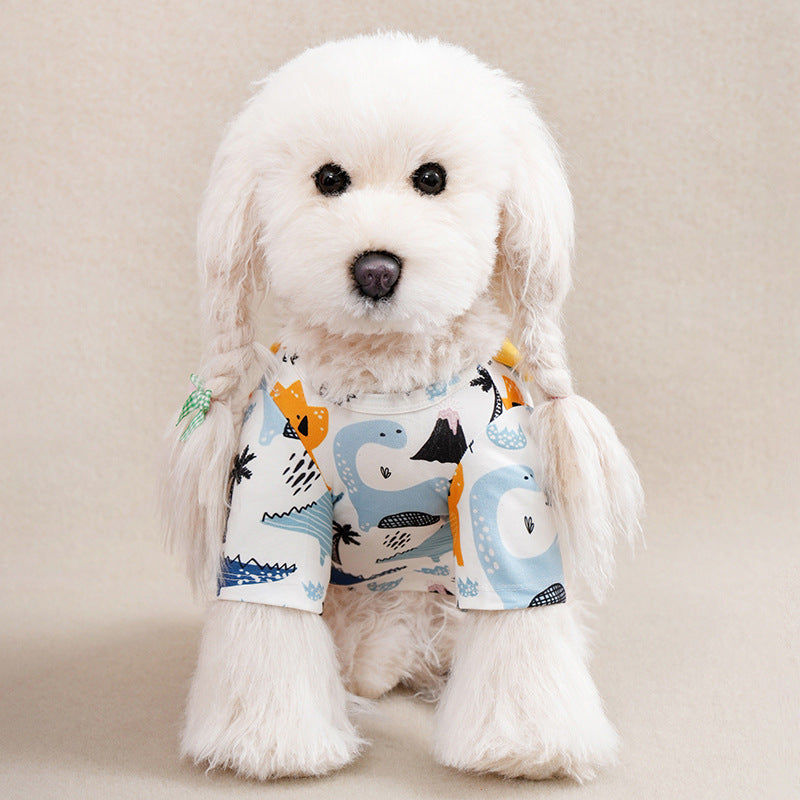 Dog Clothes Full Printed Spring And Autumn Clothing Small Dog Pet Clothing