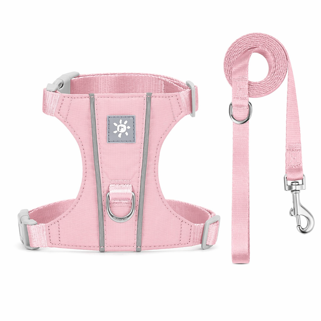 Cat Harness And Leash Set With Reflective Strips, Escape Proof Adjustable Vest, Premium Taffeta Fabric Soft Lightweight, Tear Resistant, For Kitten