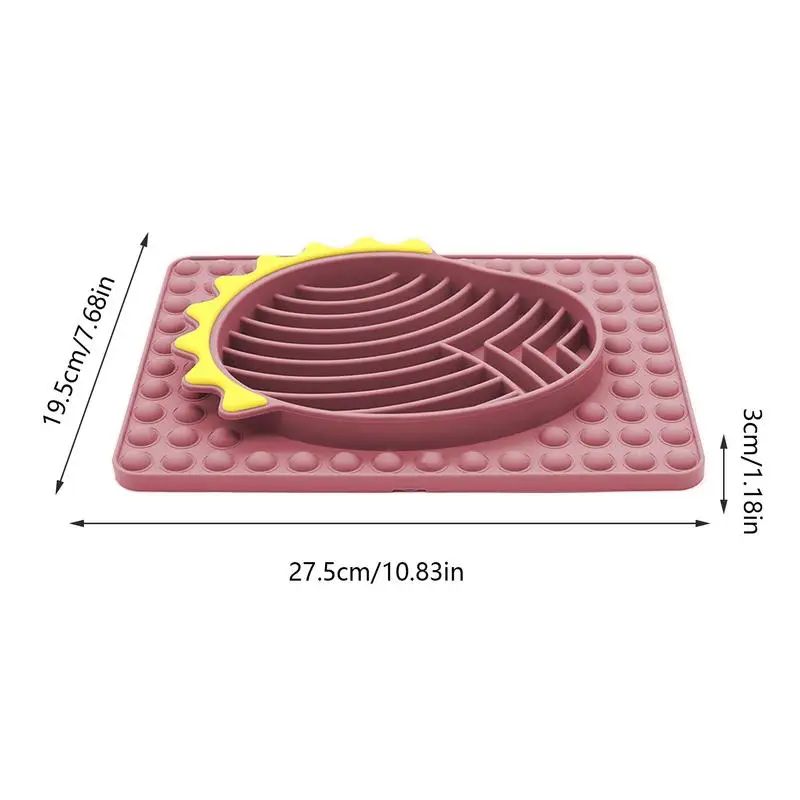 Slow Feeder Dog Bowls Stable Slow Feeder Licking Mat For Pets Slow Eating Smooth Texture Lick Pad For Pet Dog Puppy Cat Kitten
