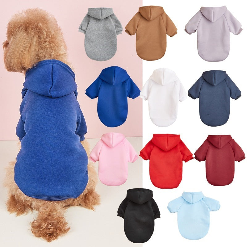 Classic Solid-color Hoodie For Pet Warmth