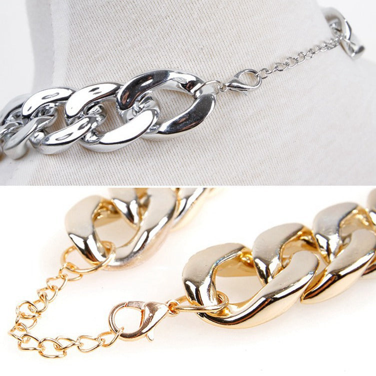 Dog Gold Color Chain Chain Buckle Small And Medium Size Dog Collar Pet Necklace Ornament
