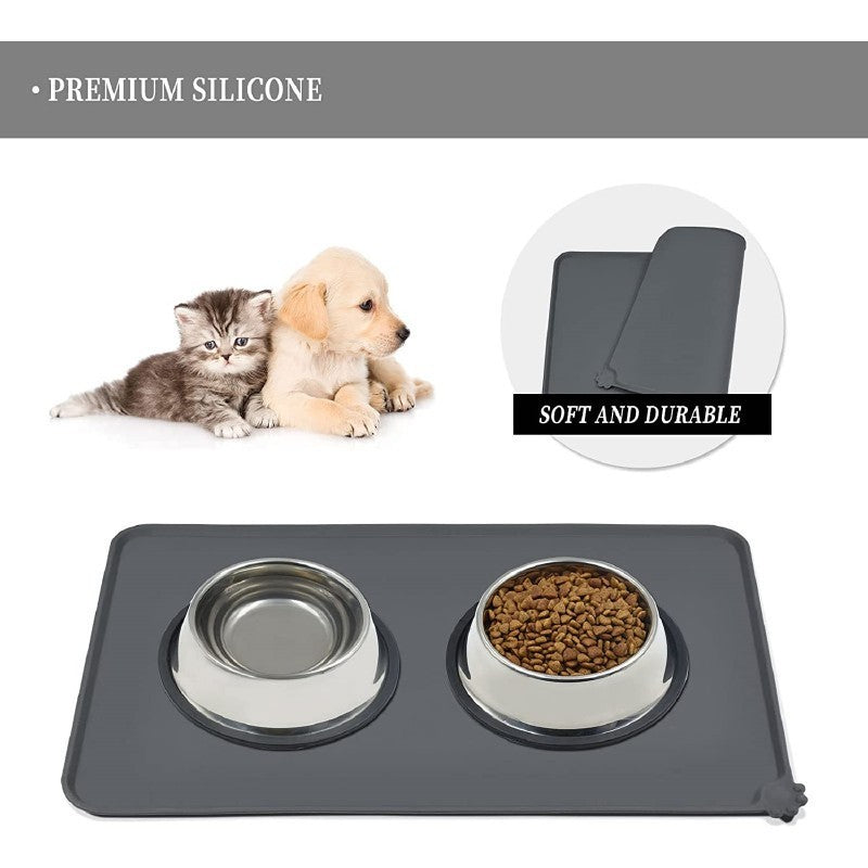 No Plus-sized Silicone Pet Placemat Dog's Paw Pet Cat Dog Food Bowl Pad