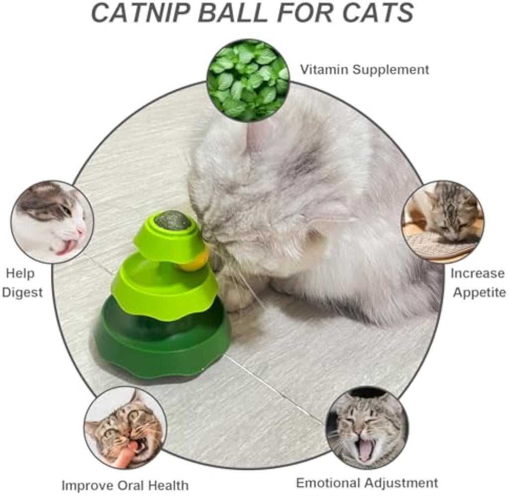 Track Toy With Catnip Balls Cat Toys Roller Track-2 In 1 Catnip Toys For Cats With Track Balls Interactive Kitten Mental Physical Exercise Puzzle