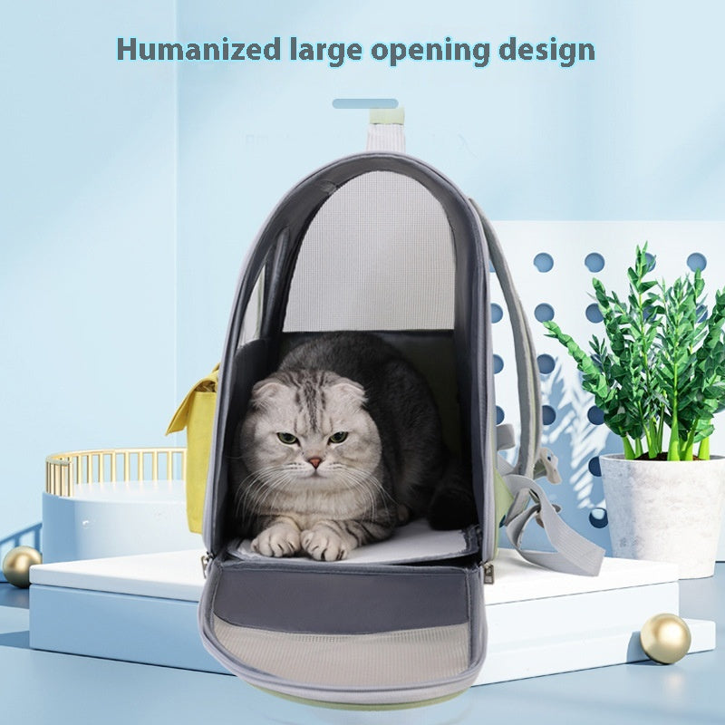 Cat Bag Portable Large Capacity Backpack Transparent Canvas