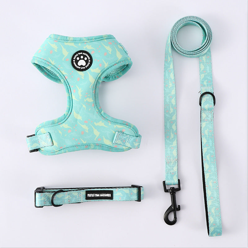 Pattern Dog Breast Strap Adjustable Outing Dog Leash