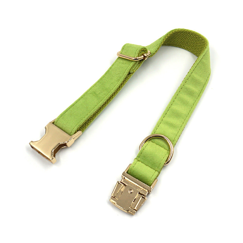 INS Wind Matcha Green Velvet Dog Collar