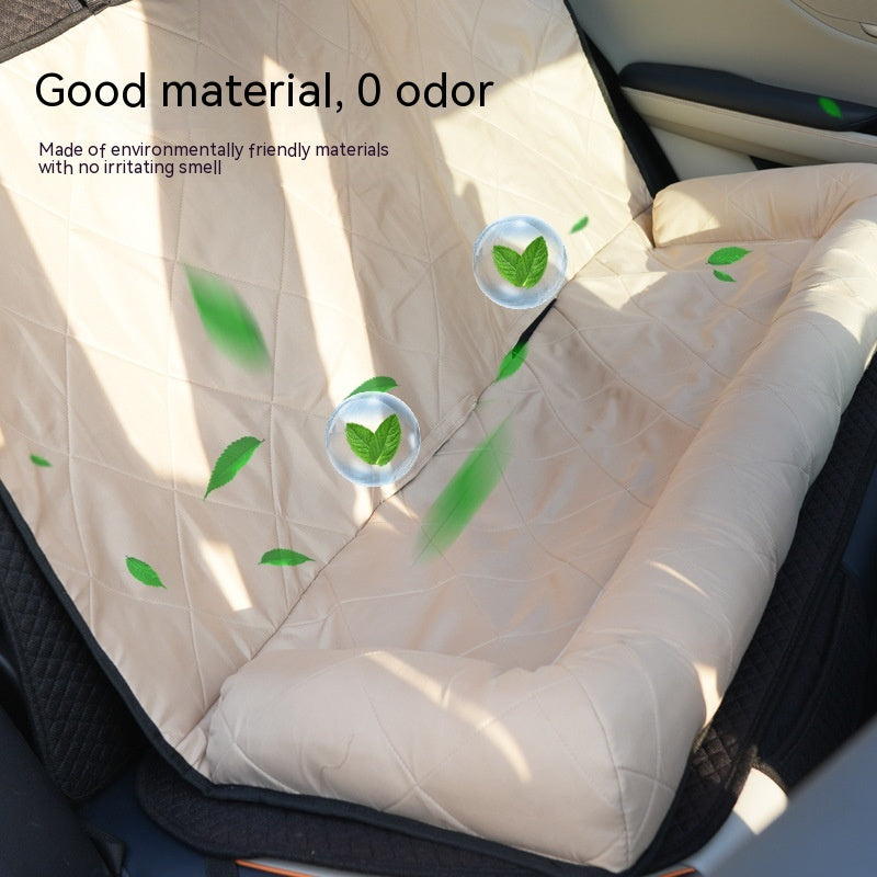 Hongrun Pet Supplies Khaki Rear Car Dog Bed Mat