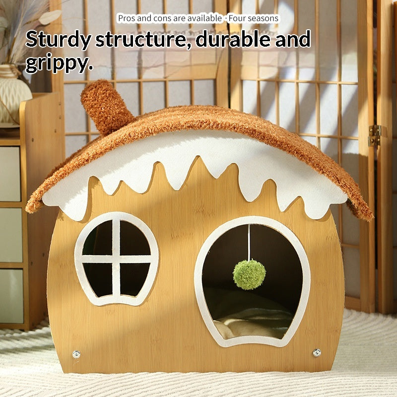 Winter Thickened Cat House Sponge Warm Pet Supplies