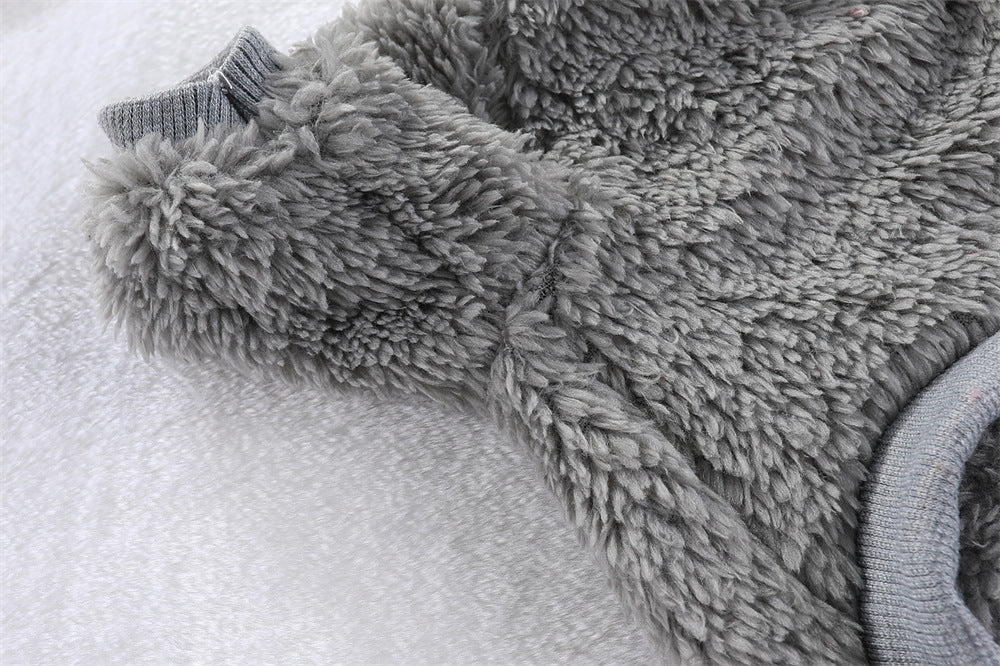Pet Warm Thickened Double-sided Fleece Two-legged Clothes