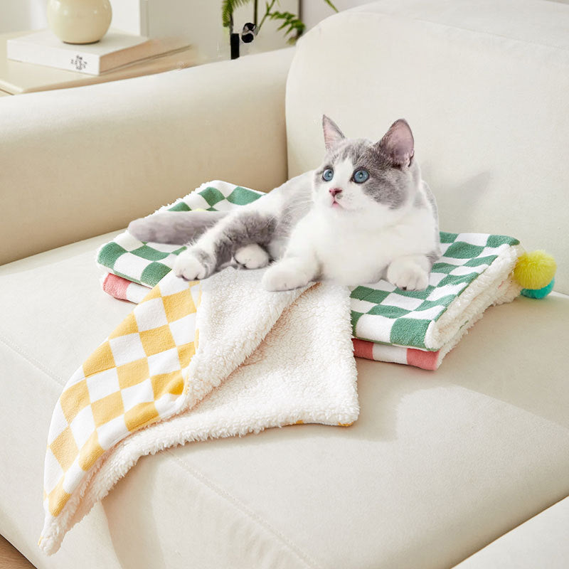 Comfortable Bed For Cats Dogs Plush Pet Blanket Cozy Dog Bed Mat Soft Fleece Cushion Warm Comfortable Pet Supplies For Cats Dogs