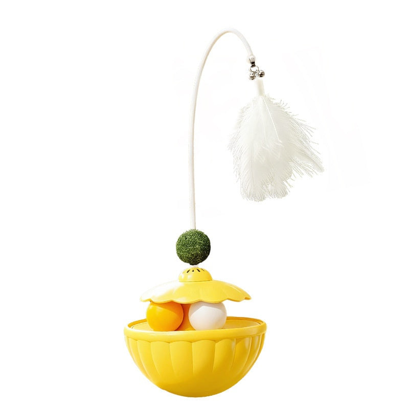 Kitten Baby Cat Feathers Roly-poly Spinning Top