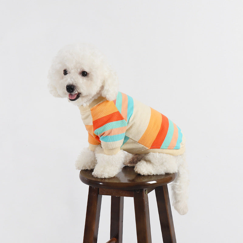 Fashion Colorful Striped Dog Clothes