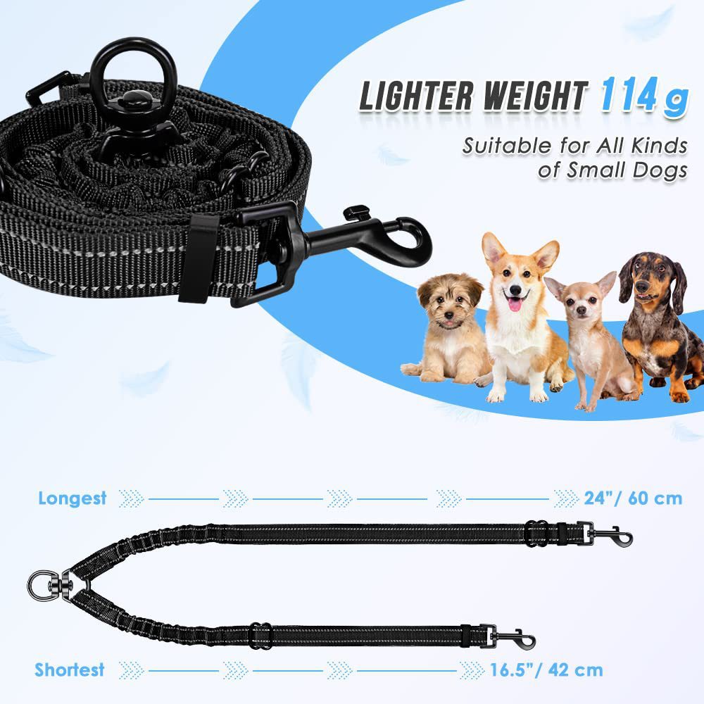 New Product Double Dog Leash 360 Rotating Reflective Traction Belt