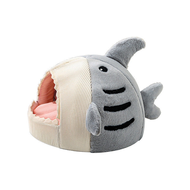 Shark Nest Bed With Cushion for Cats and Kittens
