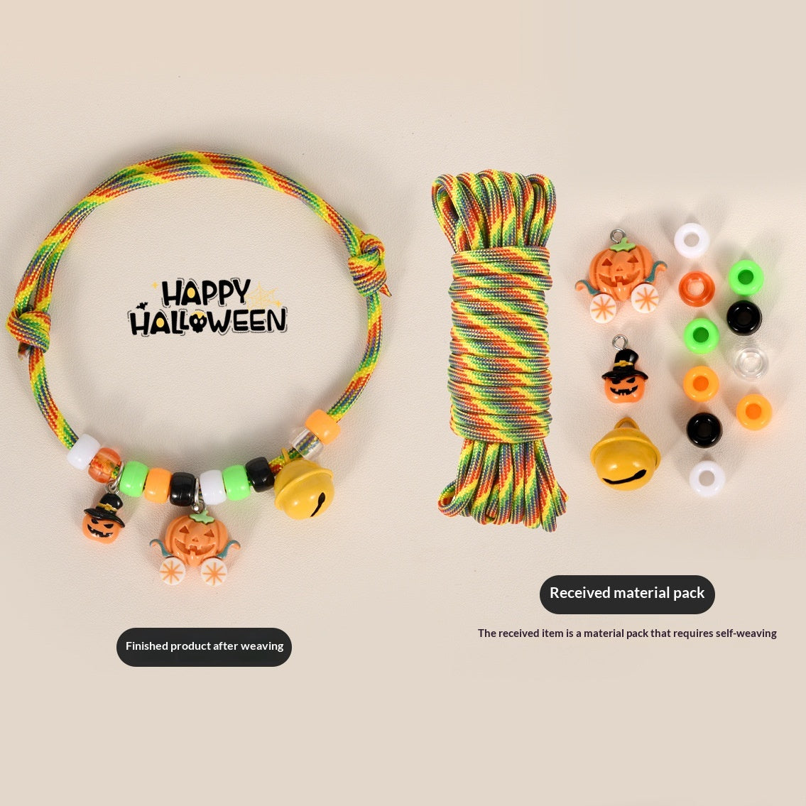Halloween Cat And Dog Collar Hand-knitted Pumpkin Design Adjustable