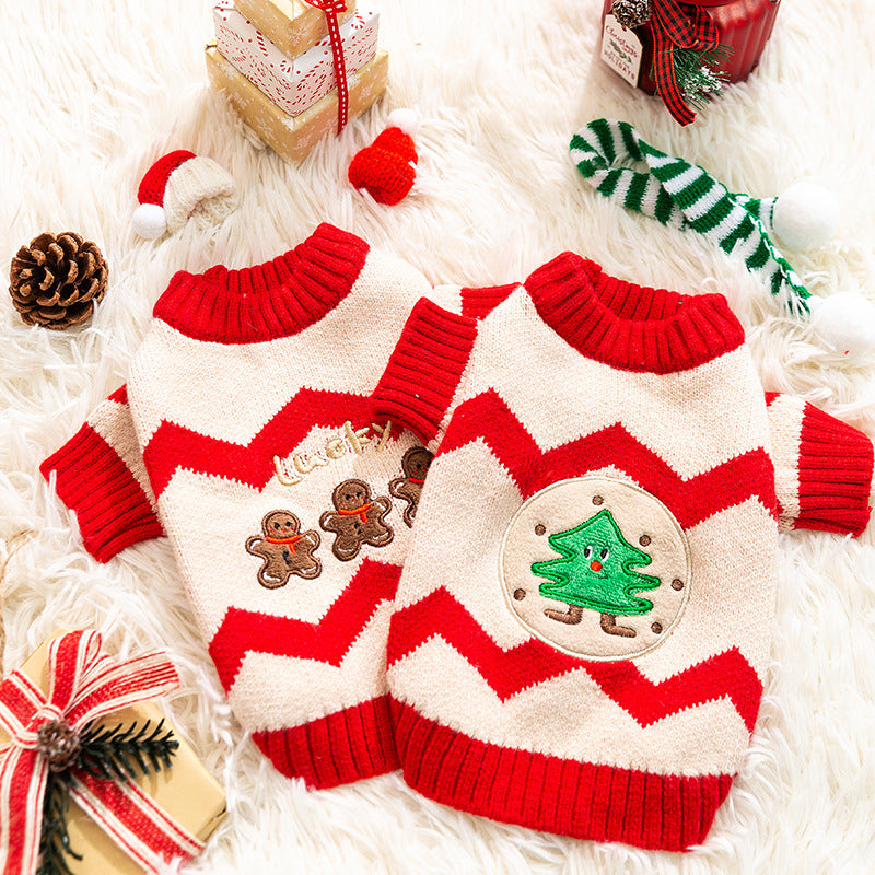 Puppy Dog Autumn And Winter Christmas Elk Pet Sweater