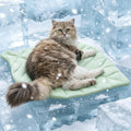Cat Cooling Mat Cat Leaf Bed Mat Comfortable Soft Fabric Breathable Cozy For All Seasons Ideal For Cats Small Pets