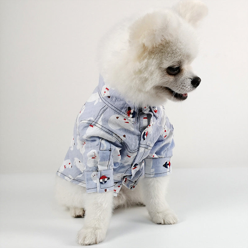 Puppy Printed Shirt Dog Clothes