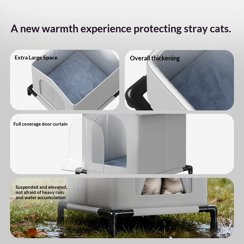 Outdoor Cold-Resistant Enclosed House-Style Dog Tent Kennel