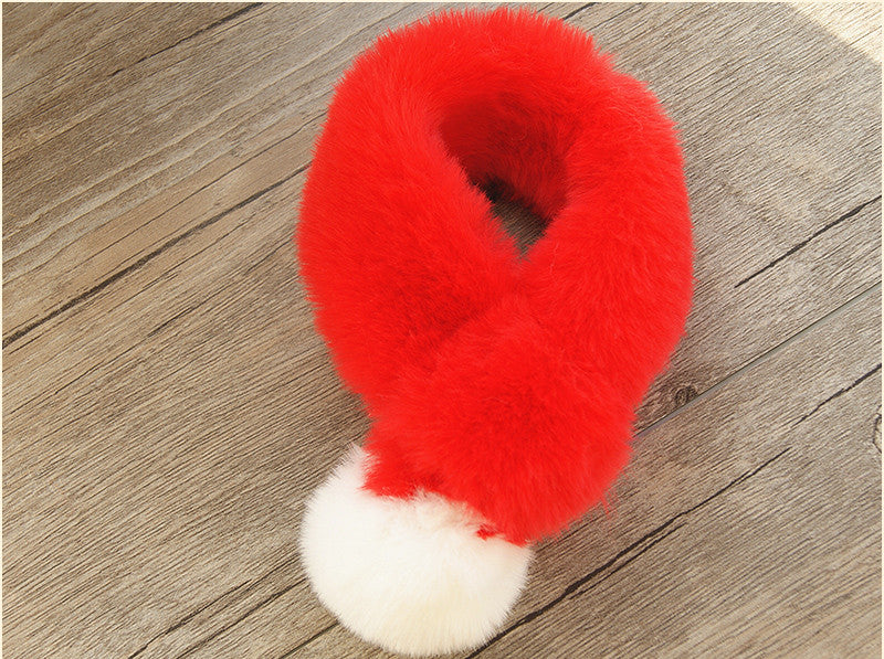 Christmas Bib Ornament Decoration Pet Saliva Towel Winter Warm Scarf