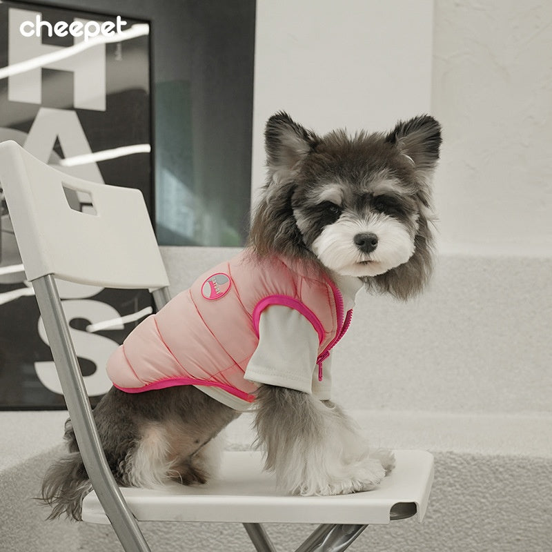 Pet Cat And Dog Autumn And Winter Vest Candy Color Double-sided Cotton-padded Clothes