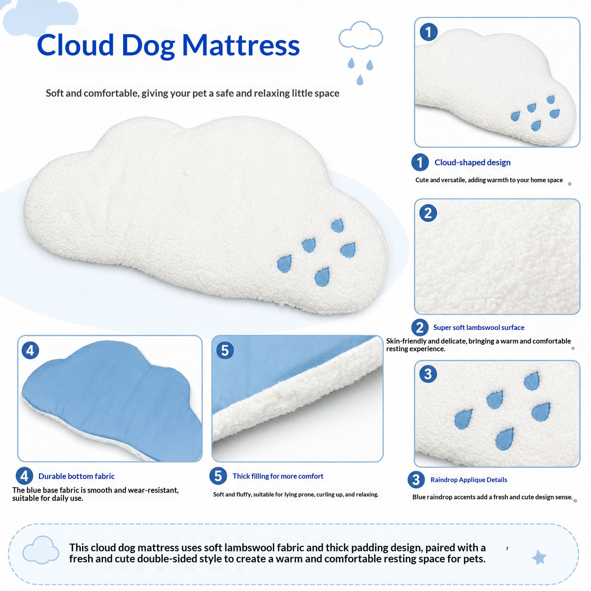 New Pet Mattress Cat And Dog Universal Soft And Comfortable Pet Sleeping Mat Golden Hair Teddy Bichon Corgi Pet Supplies
