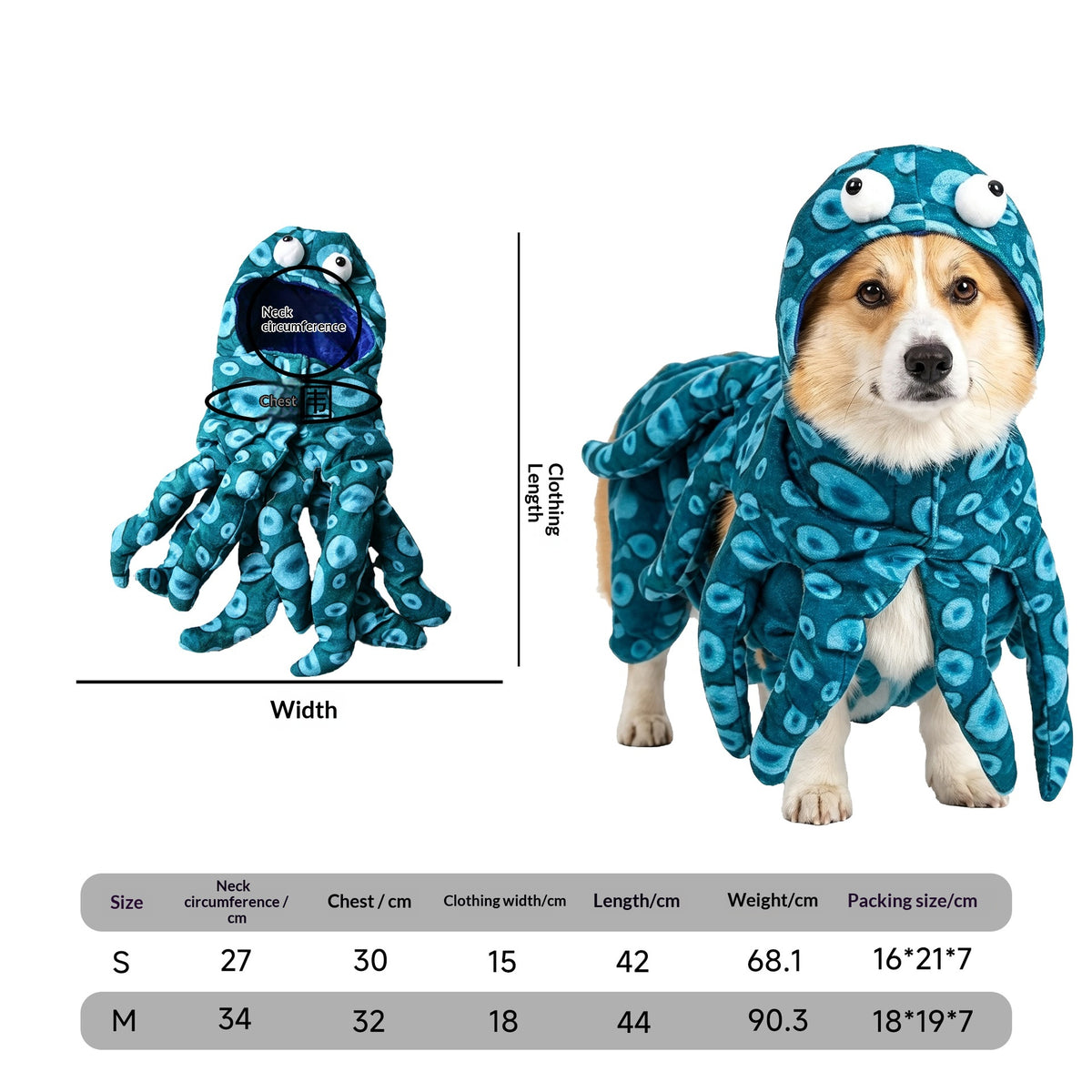 Pet Costume Cat Transformation Funny Holiday Dress-Up Outfit
