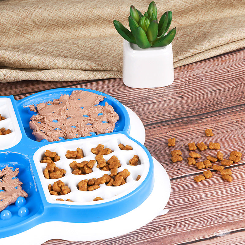 Pet With Suction Cup Slow Food Plate Multi-functional Non-slip