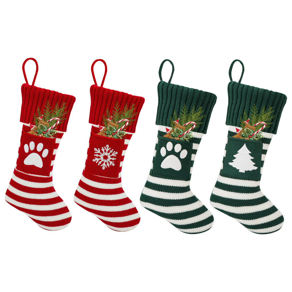 Christmas Cat And Dog Socks Gift Bag