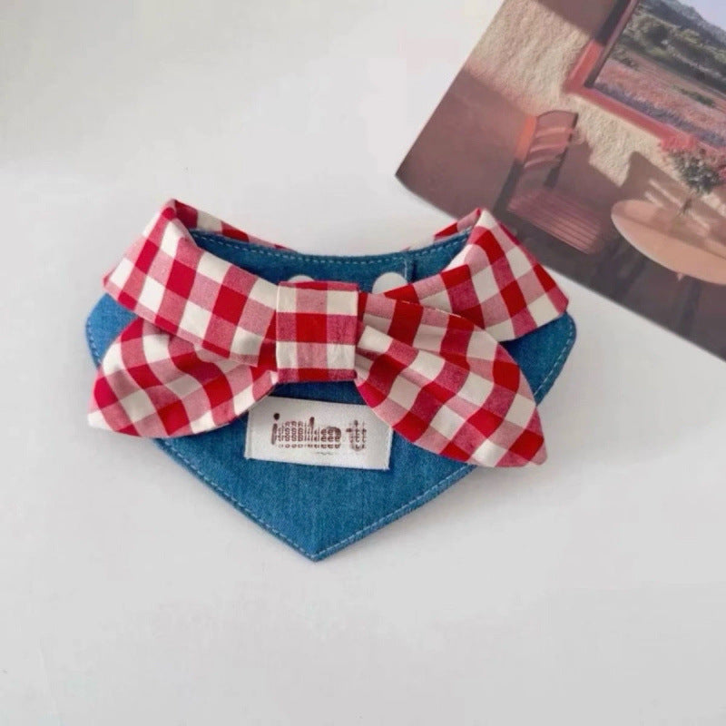 Cat Ins Scarf Saliva Pet Cute Bow