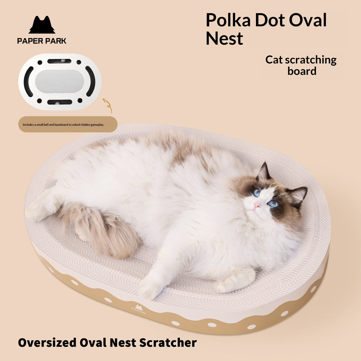 All-in-one Corrugated Cardboard Wear-resistant Cat Bed