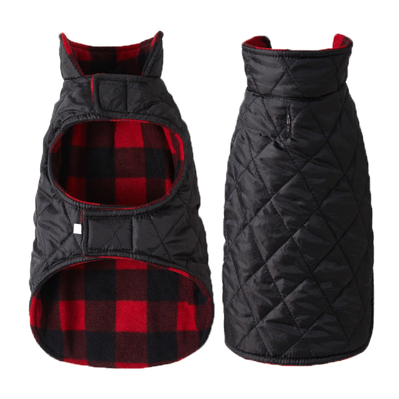 Pet Thick Checks Double-sided Vest Clothes