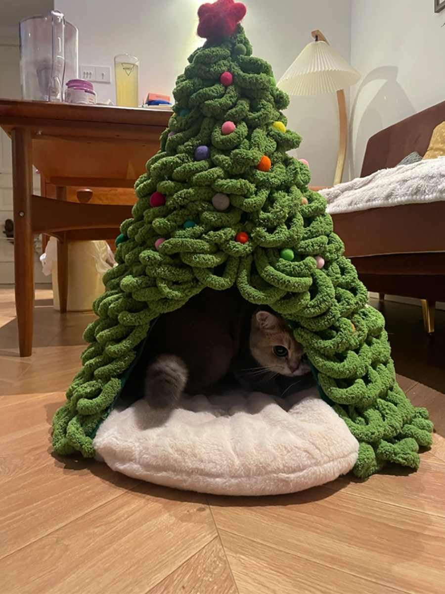 Christmas Tree Material Package Coarse Wool Woven Pet Nest
