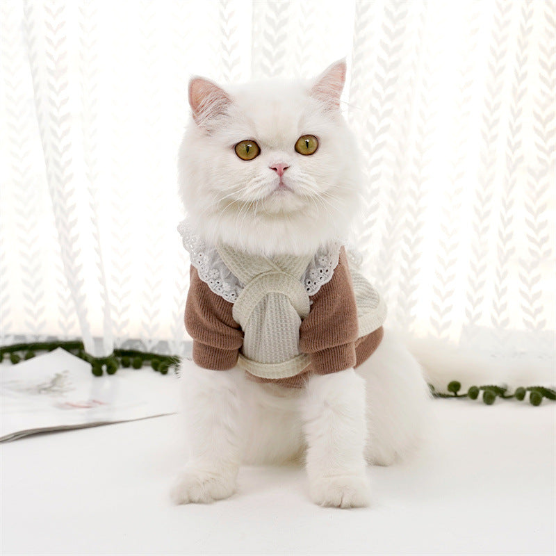 Pet Dog Cat Outing Cartoon Vest